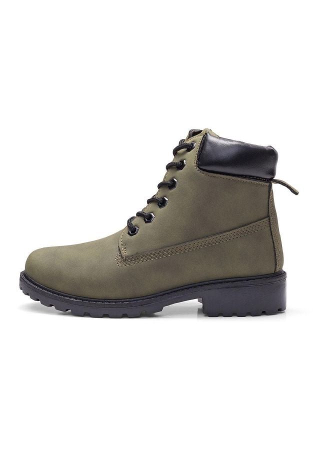 Lace-Up Boots Green/Black - Image 2