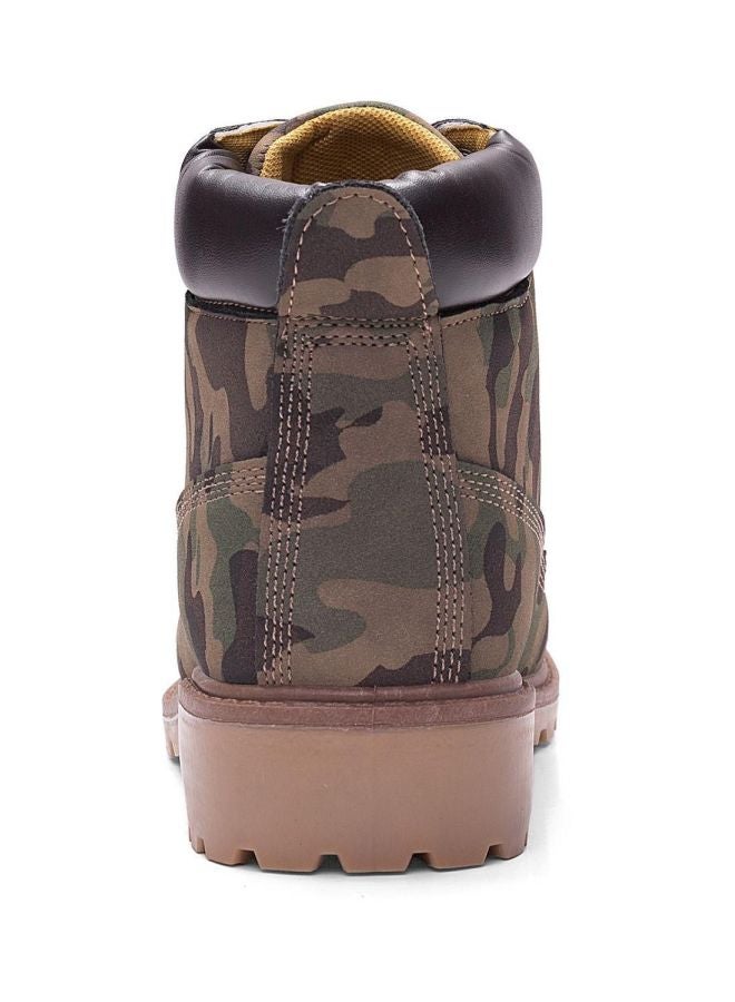 Generic - Lace Up Ankle Boot Camouflage Green - Image 1