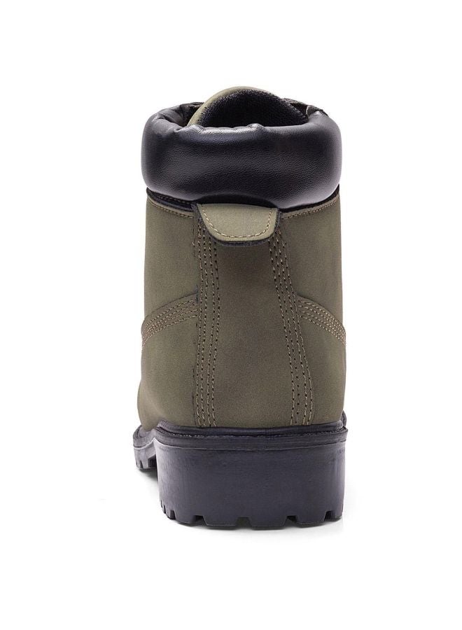 Lace Up Ankle Boot Green  - Image 4