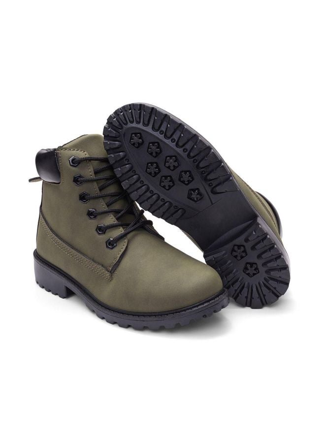 Generic - Lace Up Martin Boots Green - Image 1