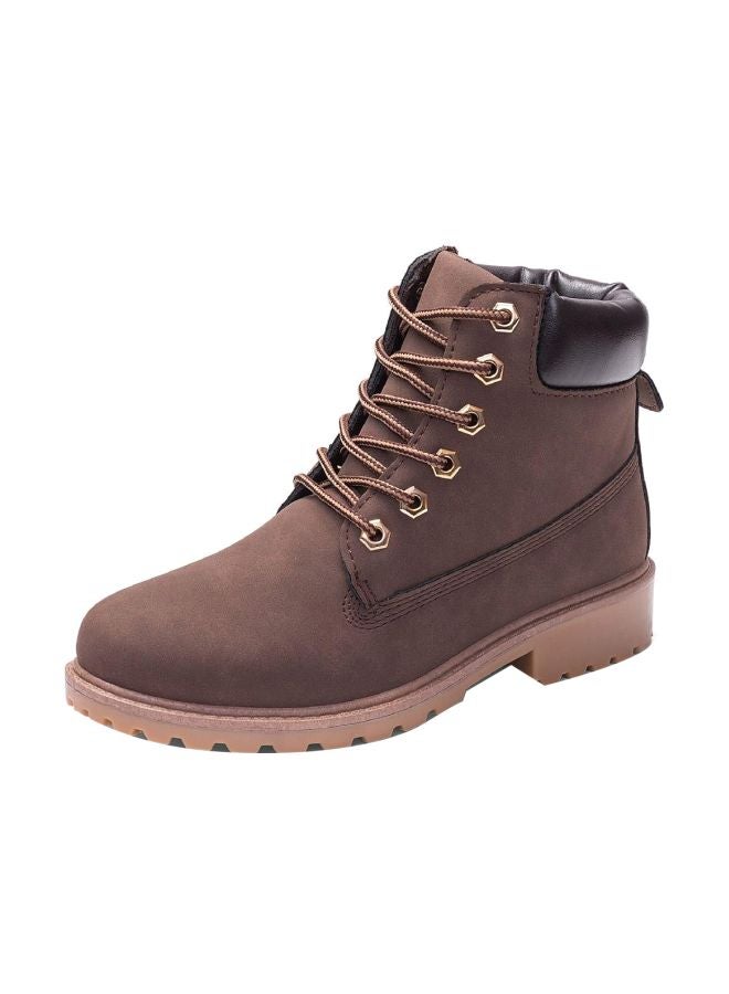 Lace Up Martin Boots Brown  - Image 1