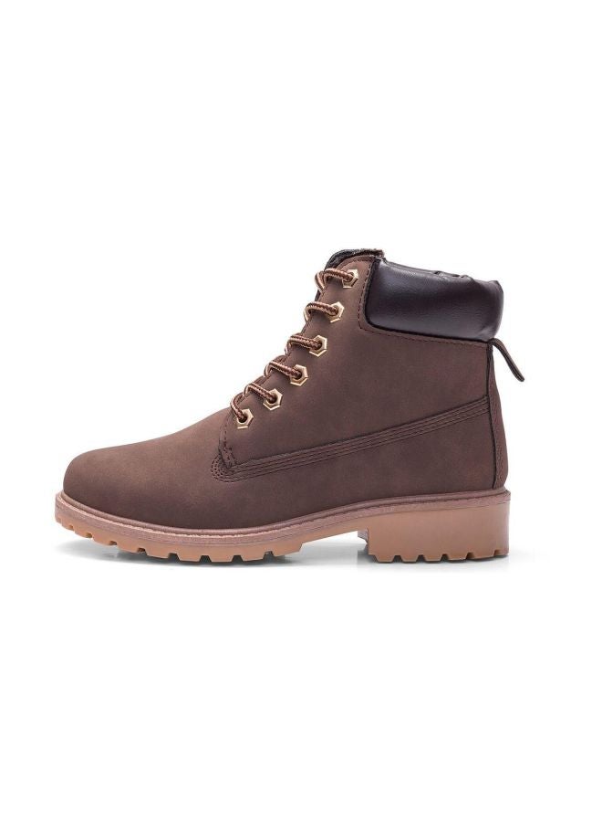 Lace Up Martin Boots Brown  - Image 2