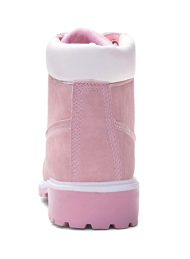 Lace Up Ankle Boots Pink  - Image 4