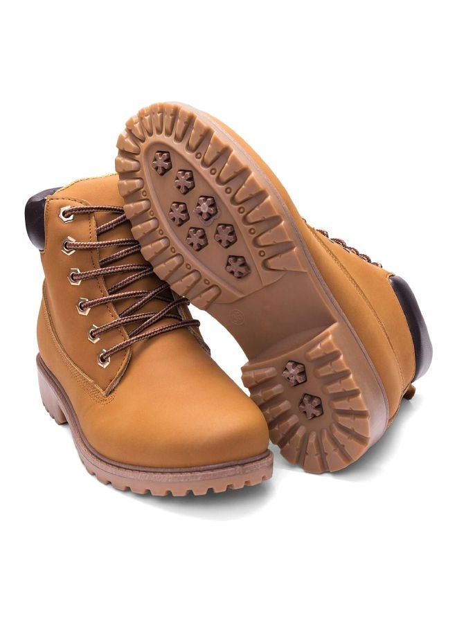 Generic - Lace Up Ankle Boots Brown - Image 1