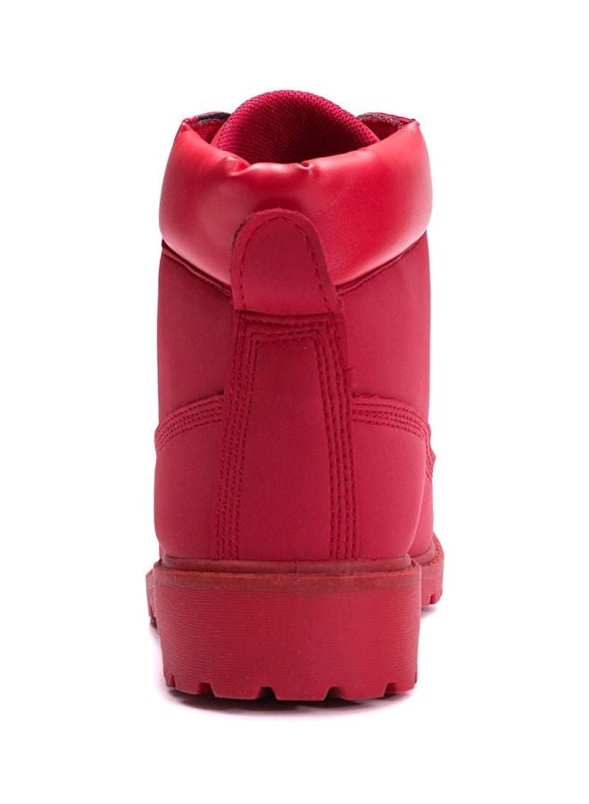 Generic - Lace Up Ankle Boots Red - Image 1