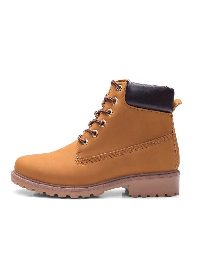 Generic - Lace Up Ankle Boots Brown - Image 1