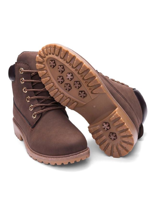 Generic - Lace Up Ankle Boots Brown - Image 1