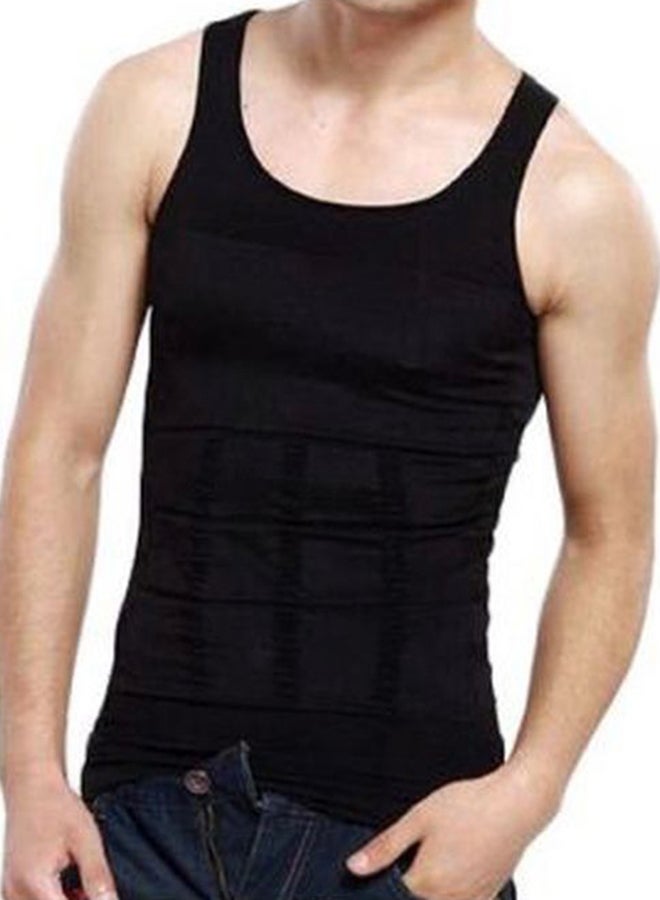 Slim& Lift Round Neck Slimming Vest Black - Image 1