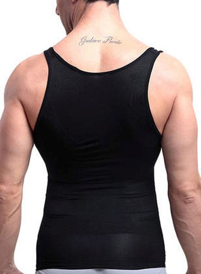Slim& Lift Round Neck Slimming Vest Black - Image 2
