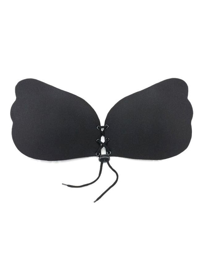 Solid Pattern Strapless Bra Black  - Image 1
