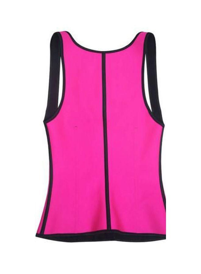2 Hooks Back Side Girdle Corset Pink/Black - Image 2