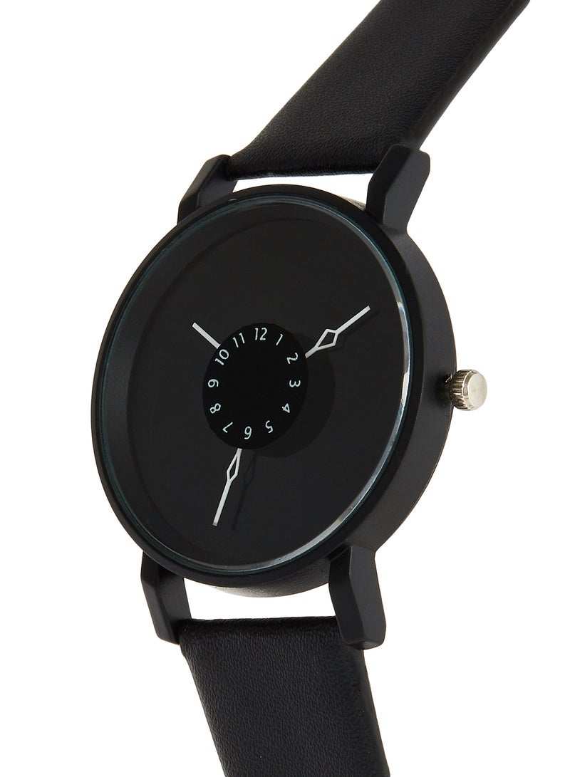 MERAJ Men's Leather Analog Wrist Watch 4250 - Image 2
