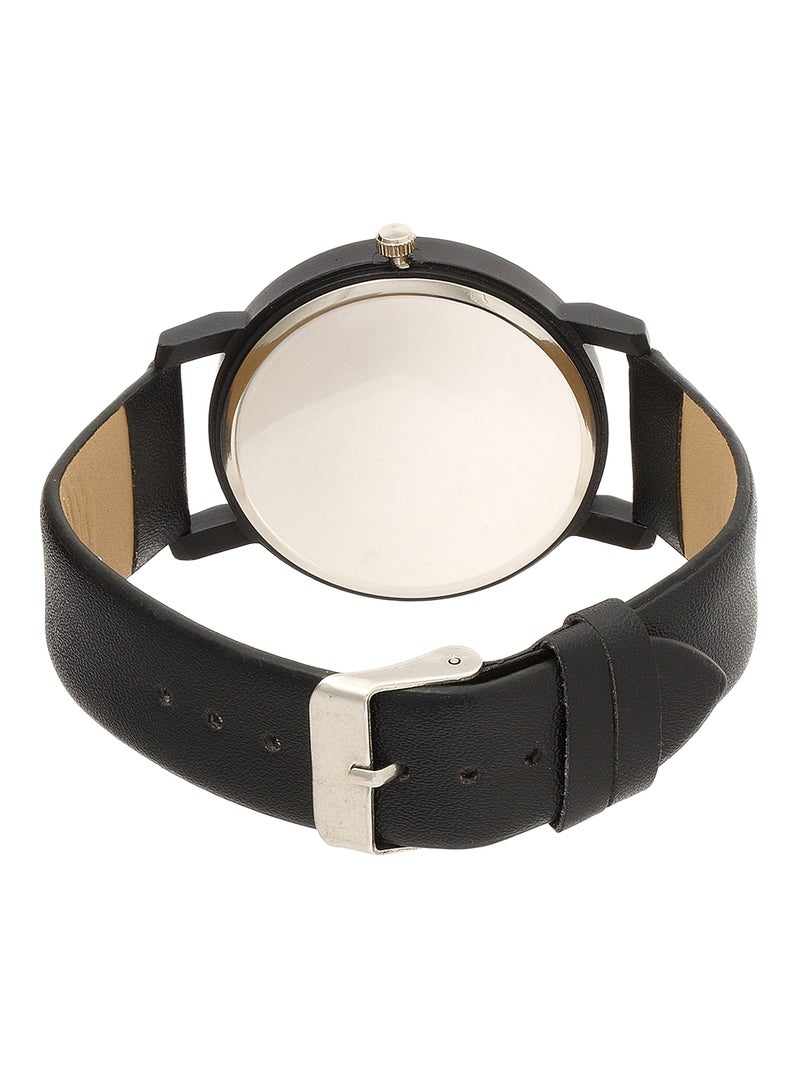 MERAJ Men's Leather Analog Wrist Watch 4250 - Image 3