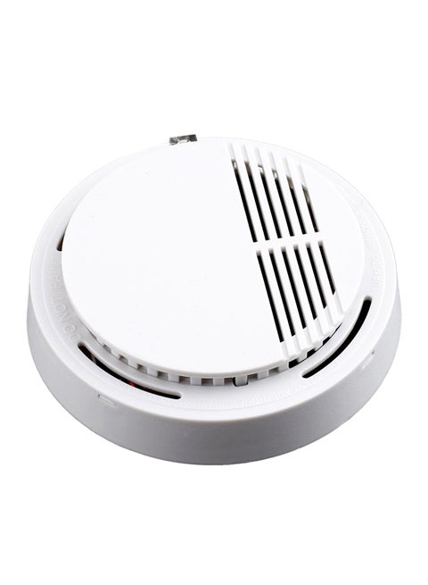 Home Smoke Detector White 3.4x10.7centimeter