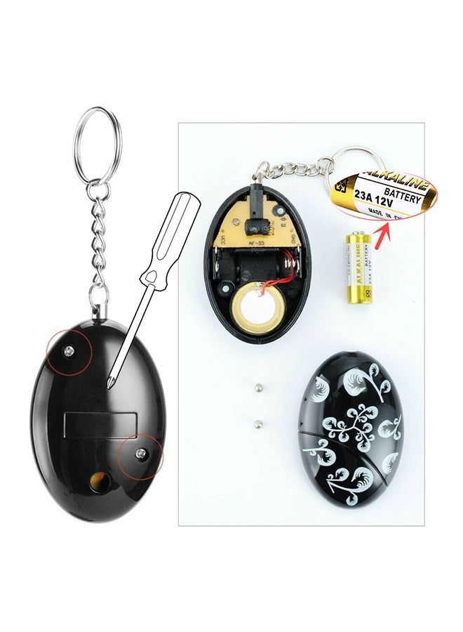 Generic - Anti-Rape Alarm Keychain Black - Image 1