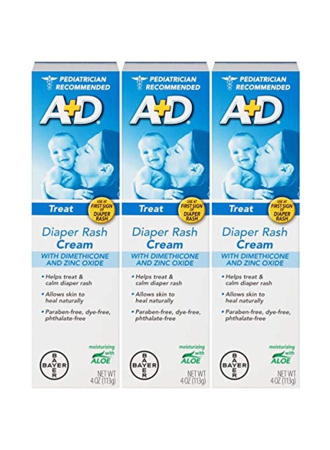 A&D Pack Of 3 Diaper Rash Cream With Aloe - Image 2