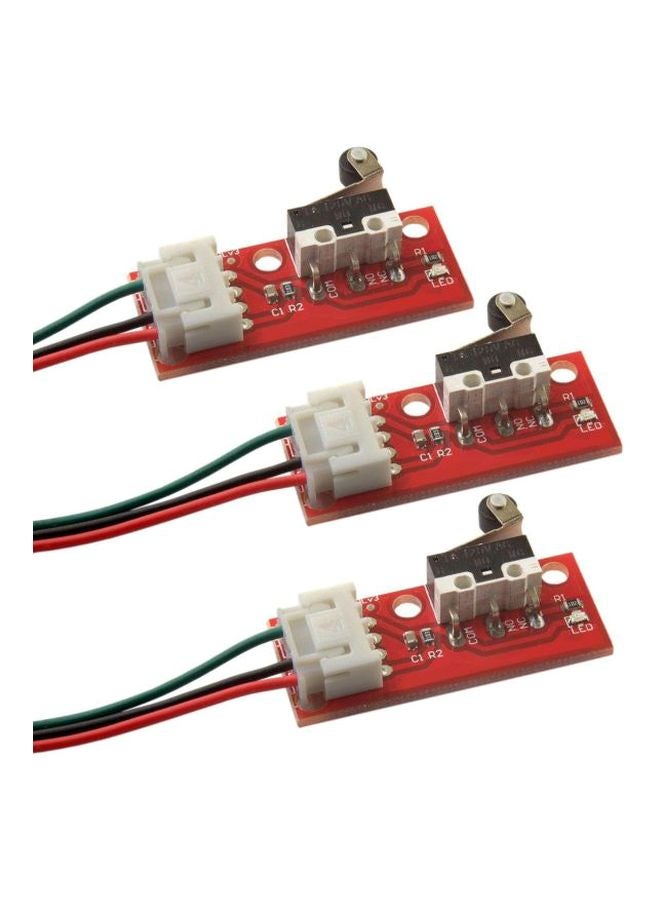 3-Piece Printer Mechanical Endstop Limit Switches With Cables Red/Black/Green  - Image 2