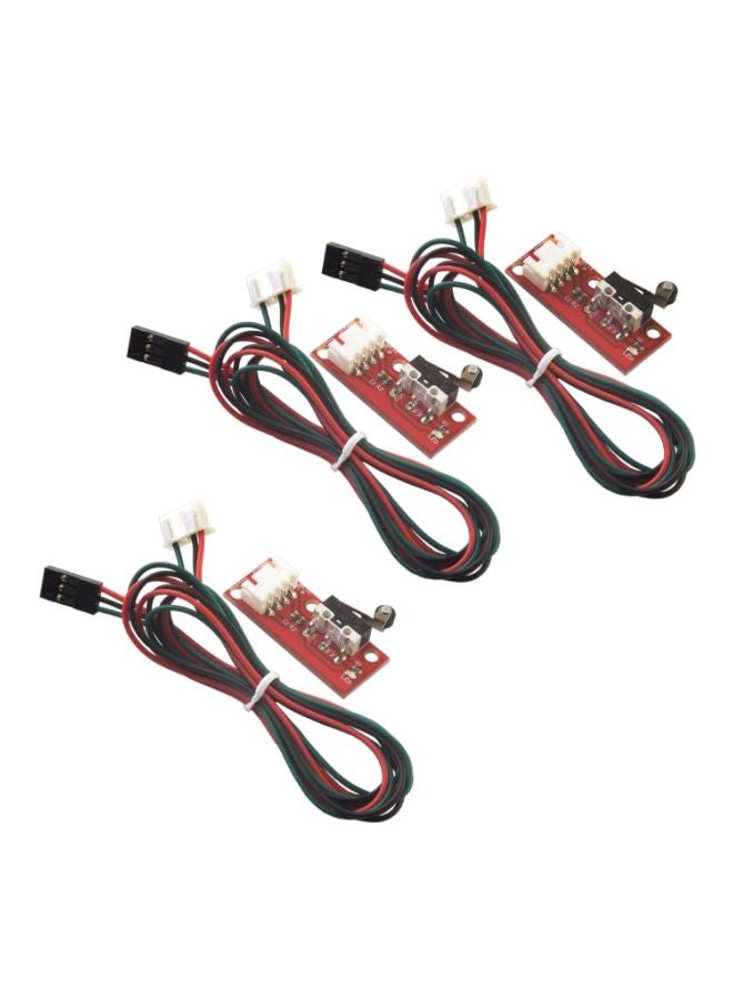3-Piece Printer Mechanical Endstop Limit Switches With Cables Red/Black/Green  - Image 1