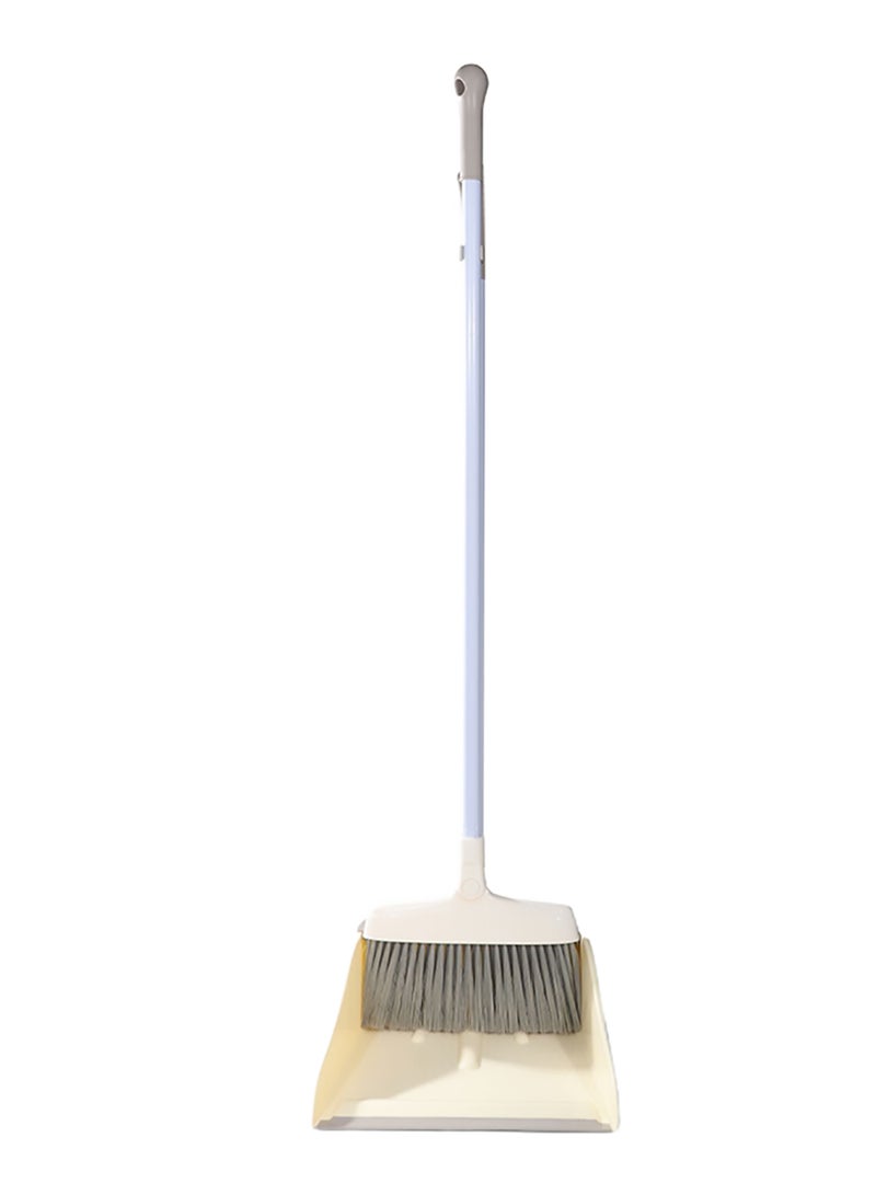 Royalford Royal Bright Broom With Dust Pan Beige 31x28x90 cm  - Image 1