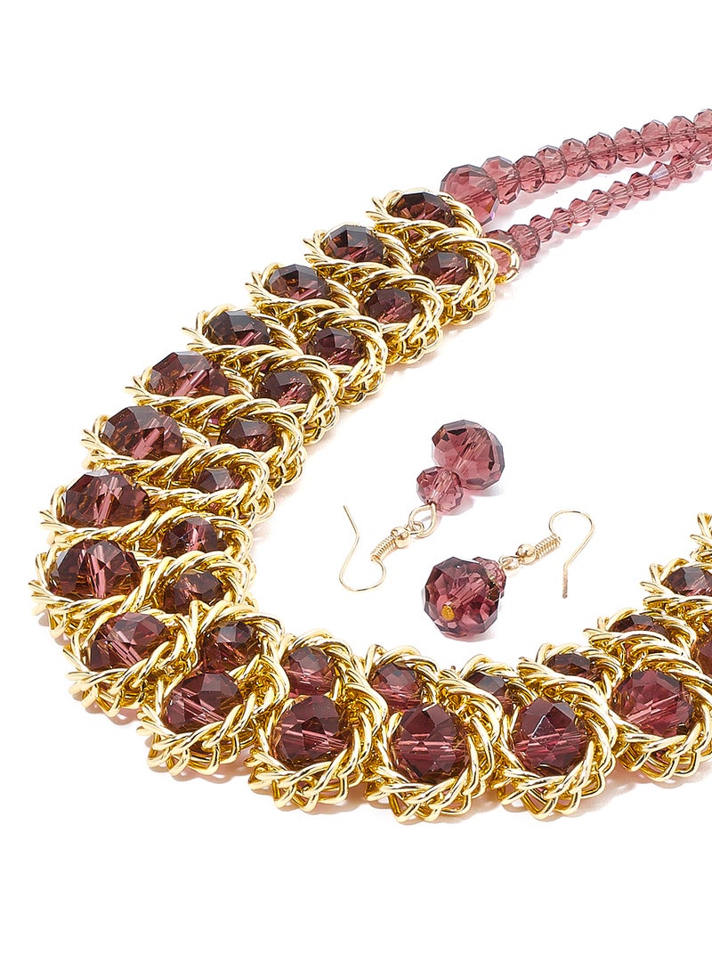 Rosh - Stone Fashion Necklace and Earrings Set - Image 1