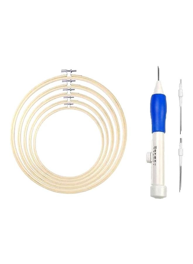 Embroidery Starter Kit White/Blue