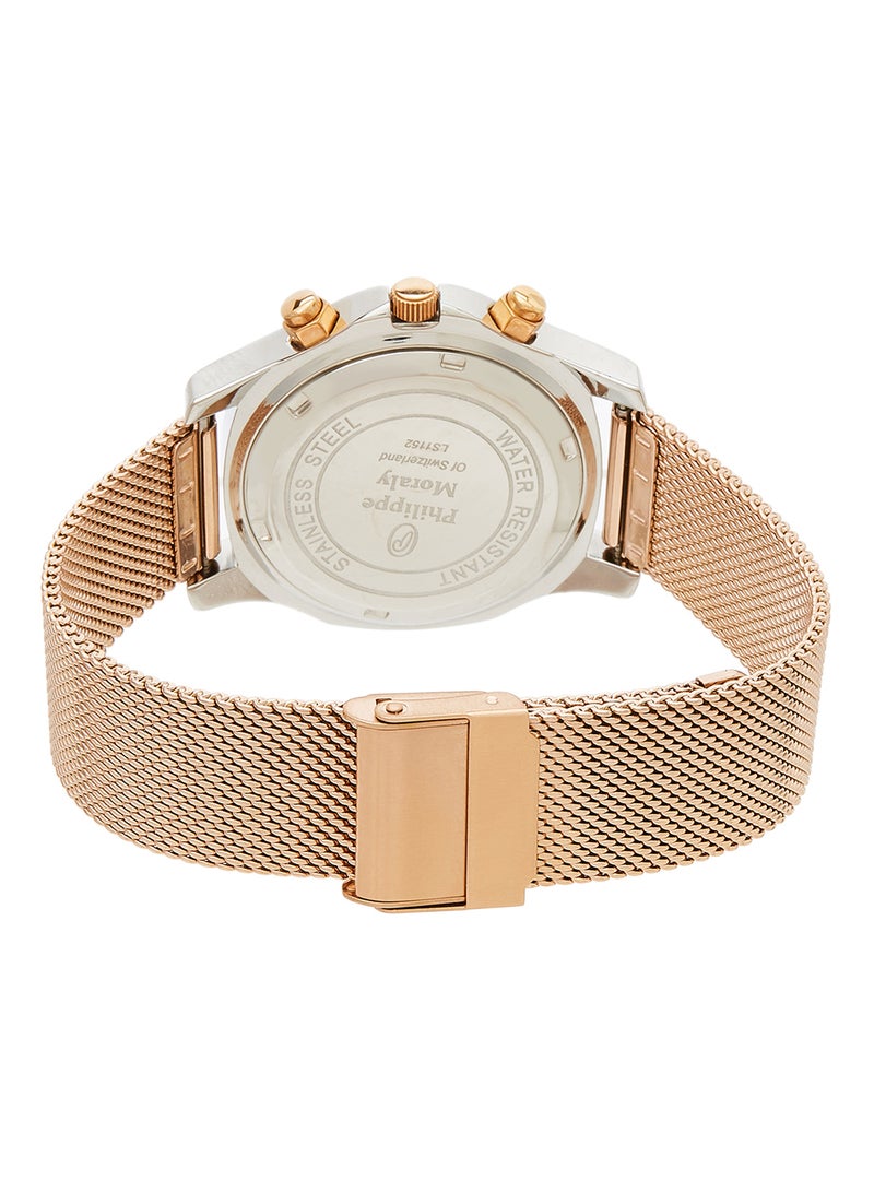 Philippe Moraly of Switzerland - Women's Stainless Steel Analog Wrist Watch LS1152QCRW - Image 1