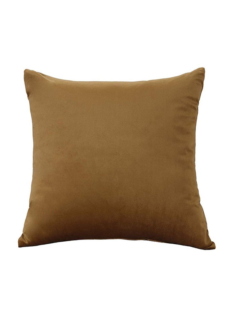 REGAL IN HOUSE 6-Piece Velvet Decorative Solid Filled Cushion Set Brown 40 x 10 x 40cm  - Image 1