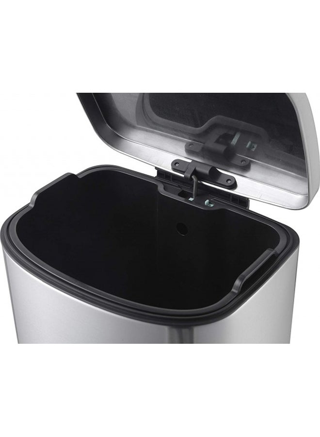 إيكو سلة مهملات ديلا من الستانلس ستيل مع غطاء ناعم فضي 20لترات - Image 2