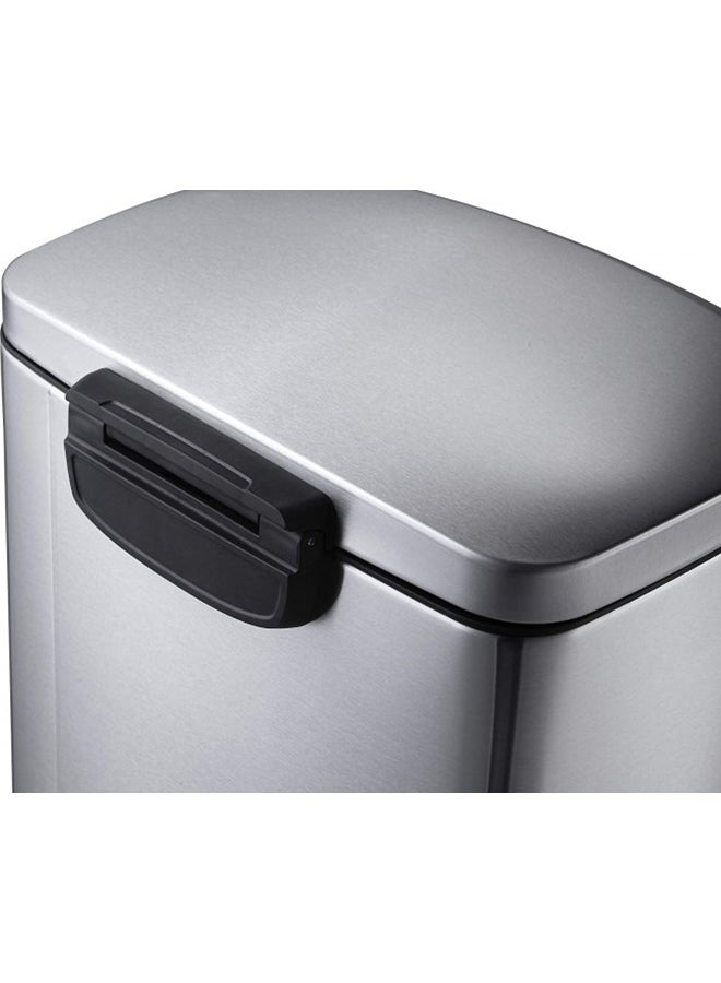 EKO Della Stainless Steel Waste Bin With Soft Lid Silver 12Liters - Image 3