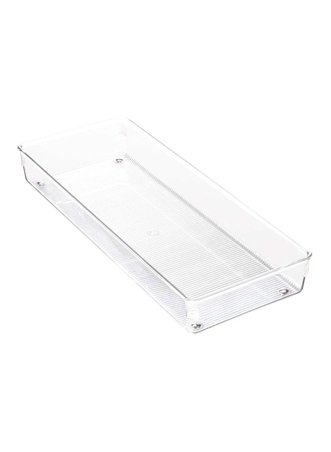InterDesign Linus Kitchen Drawer Organizer For Silverware, Spatulas And Gadgets Clear - Image 1