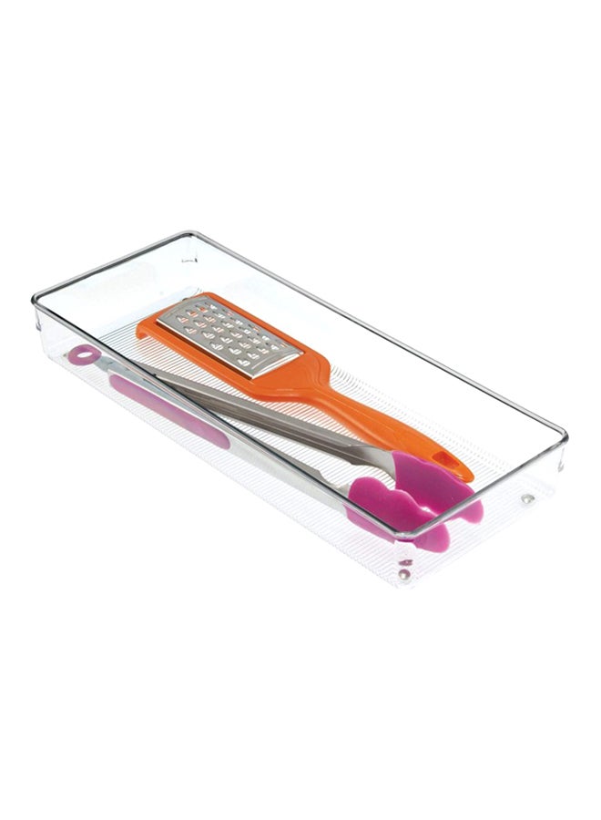 InterDesign Linus Kitchen Drawer Organizer For Silverware, Spatulas And Gadgets Clear - Image 2