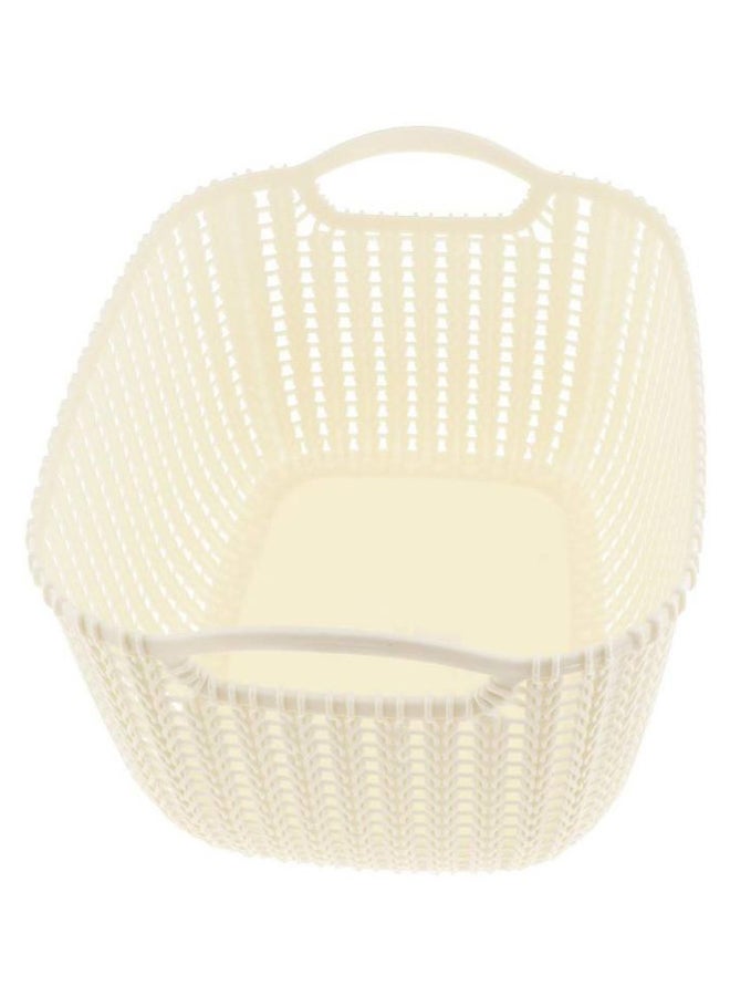 AIWANTO 2-Piece Weaving Rattan Storage Basket Set Beige  - Image 2