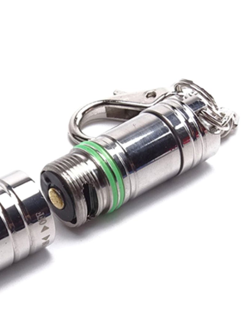 USB Charged Bright Flashlight Silver 4centimeter - Image 2