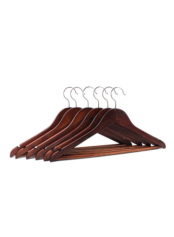 Feelings 6-Piece Wooden Hanger Set Brown/Silver - Image 2