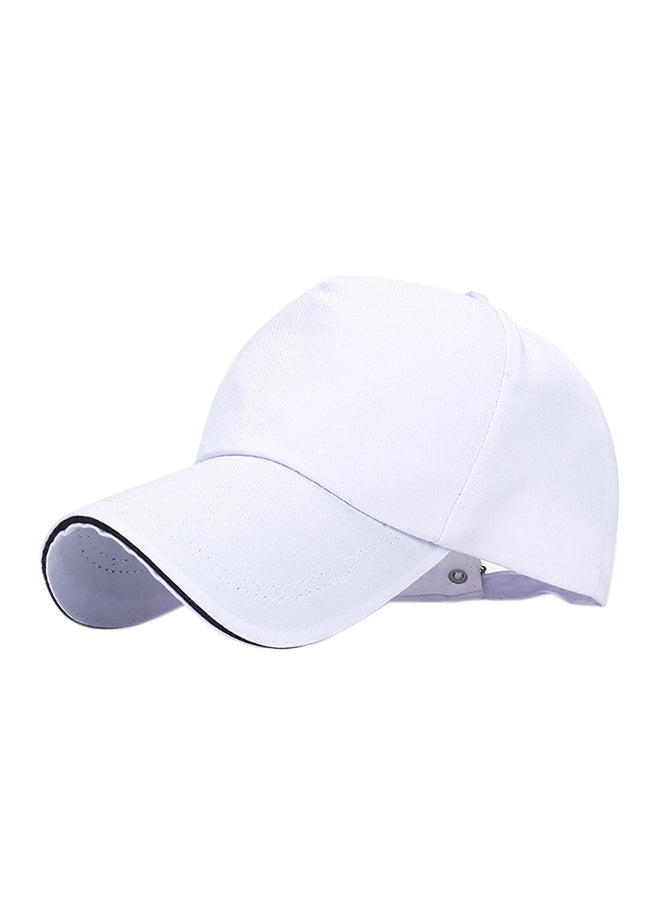 Baseball Snapback Cap White 
