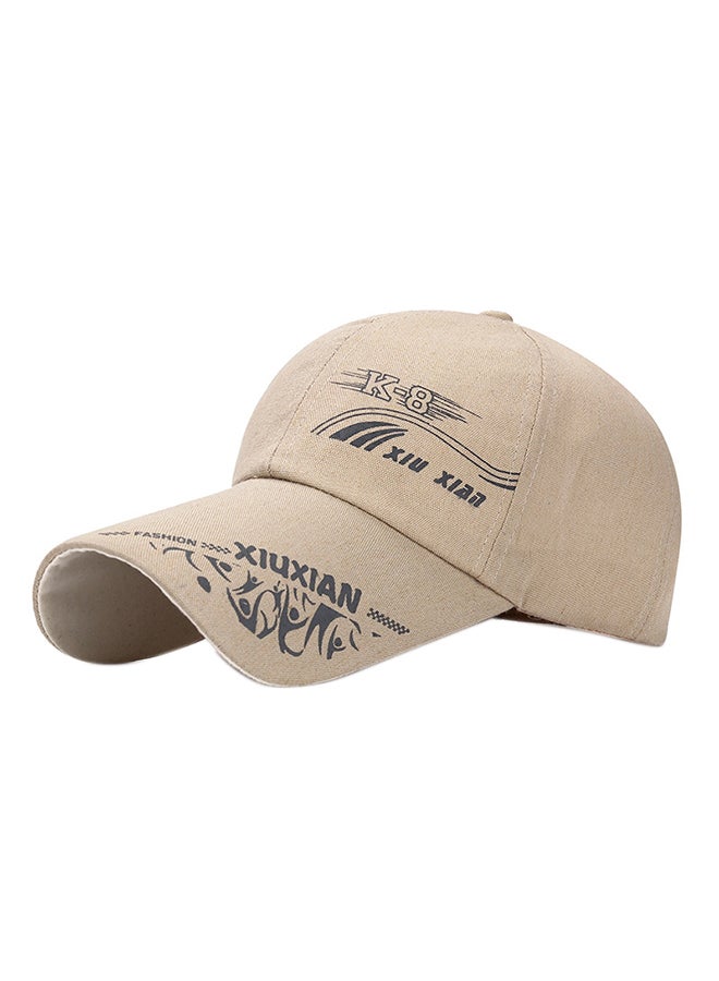 Baseball Snapback Cap Beige 