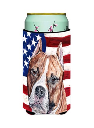 Staffordshire Bull Terrier Staffie Printed Beverage Insulator Hugger Multicolour 5x0.5x6inch - v1578308459/N33581629A_1