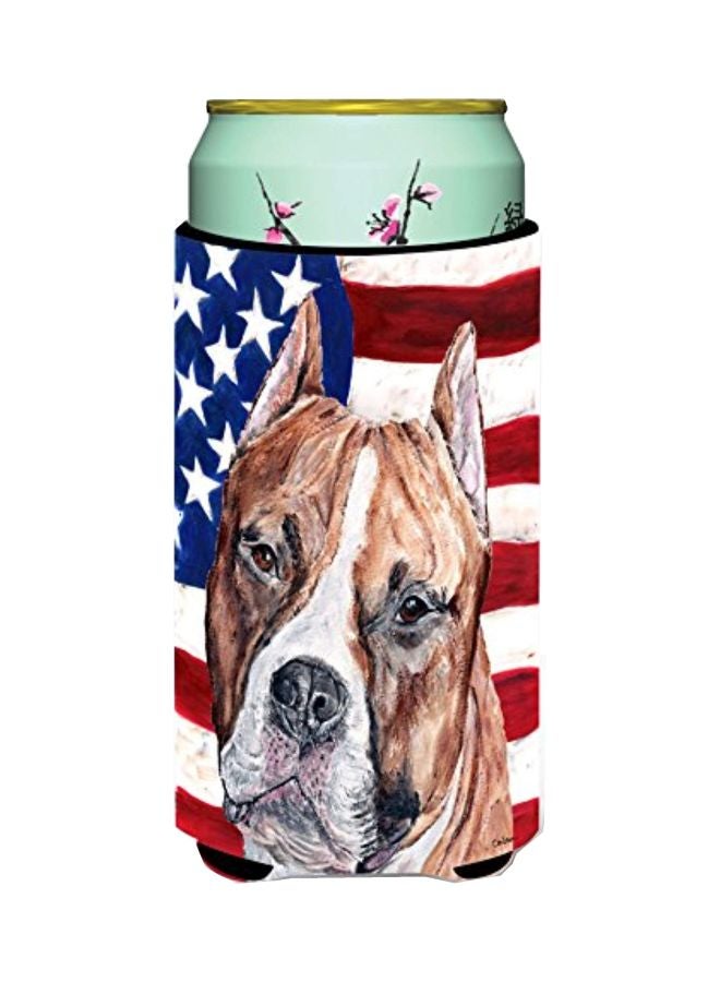 Staffordshire Bull Terrier Staffie Printed Beverage Insulator Hugger Multicolour 5x0.5x6inch