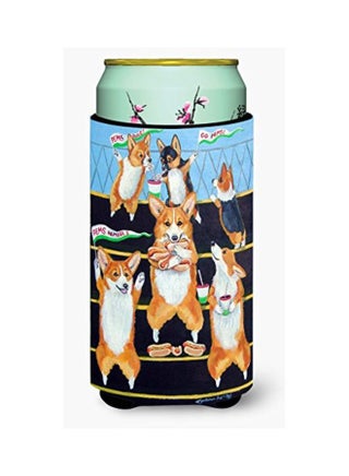 Go Team Corgi Printed Beverage Insulator Hugger Multicolour 5x0.5x6inch - v1578308669/N33582571A_1