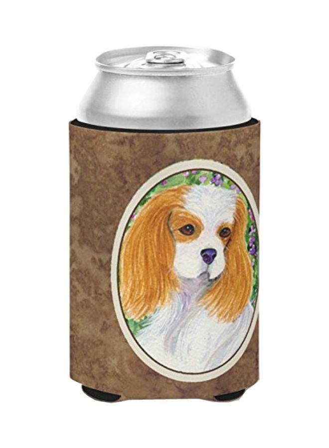 Cavalier Spaniel Printed Beverage Insulator Hugger Brown/White/Green 6x0.1x4inch - v1578309829/N33581910A_1