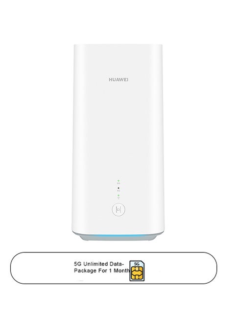 5G CPE Router, H112-372 With 5G Unlimited Data Package For 1 Month White