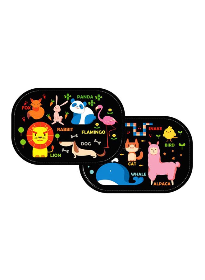 2-Piece Cartoon Printed Car Sunshade