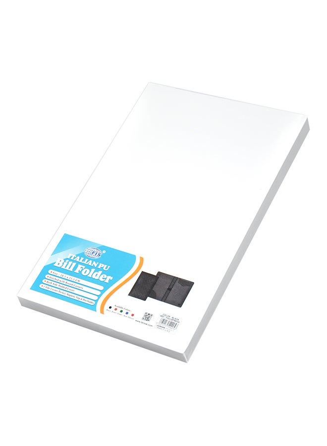 إف اي أس  ملف فواتير تنفيذي مع غطاء قلاب مغناطيسي أسود - Image 3