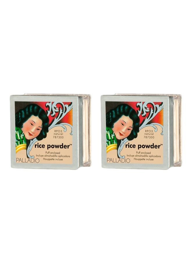 PALLADIO Pack Of 2 Rice Powder RPO3 Natural