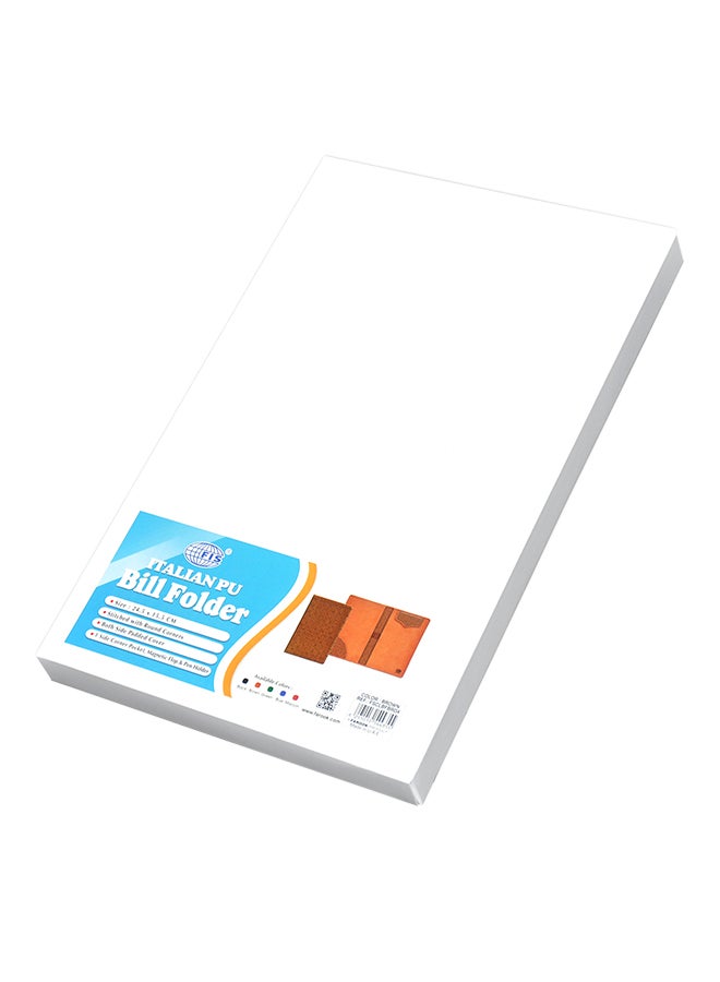 FIS - Executive Bill Folder With Magnet Flap Brown - Image 1