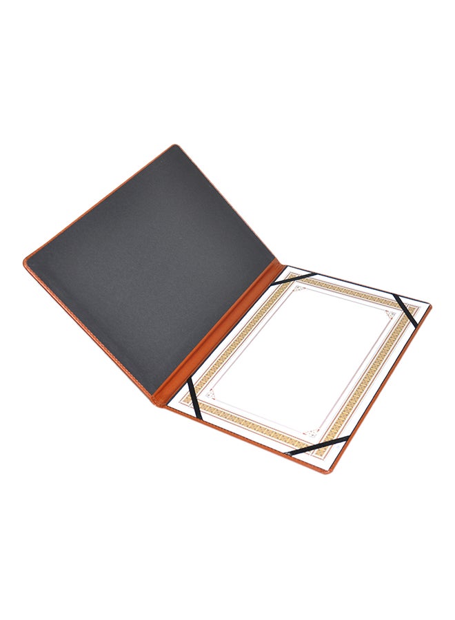 FIS A4 Certificate Folder Light Brown - Image 2