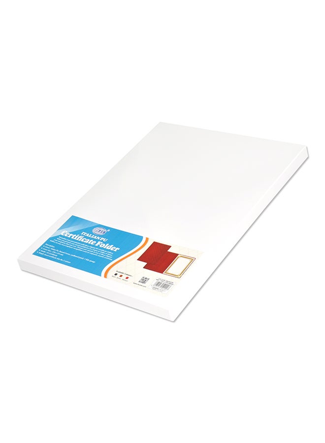 FIS 1-Side Padded Cover A4 Certificate Folder Maroon - Image 3