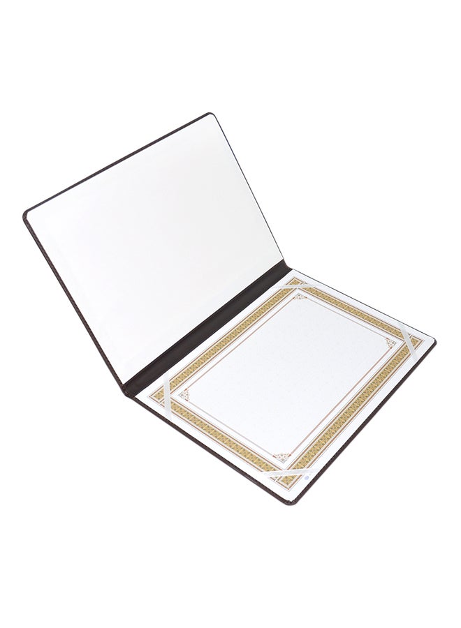 FIS A4 Certificate Folder Dark Brown - Image 2
