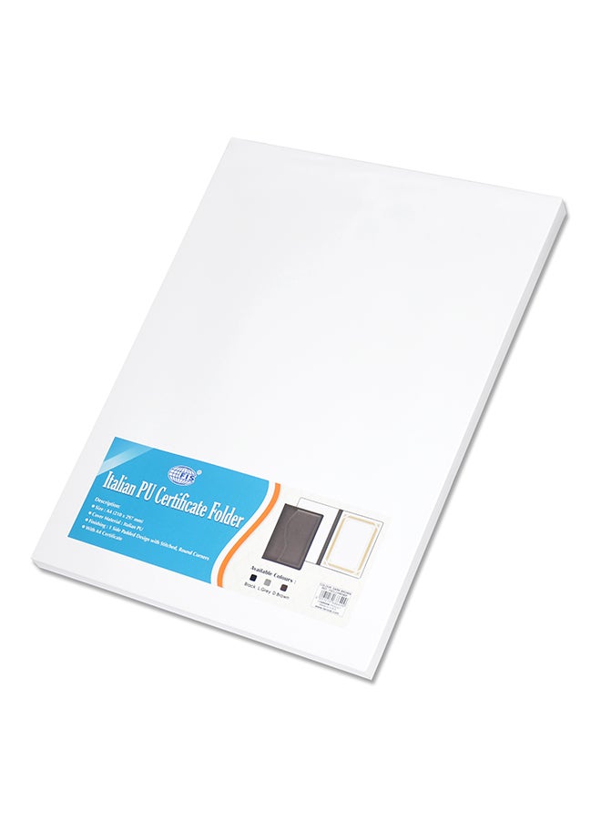 FIS A4 Certificate Folder Dark Brown - Image 3