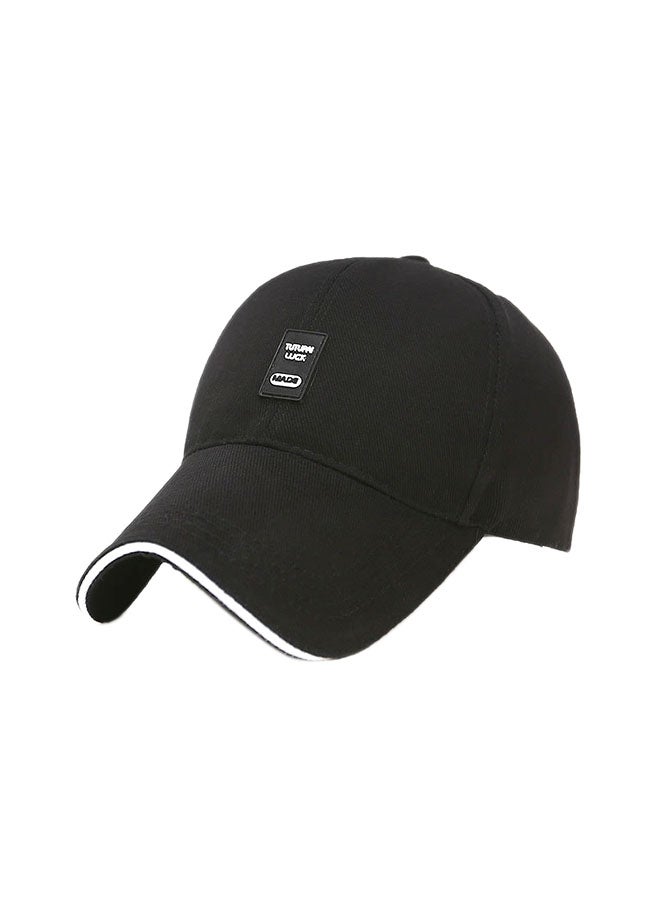 Printed Baseball Snap Back Cap Black/White 